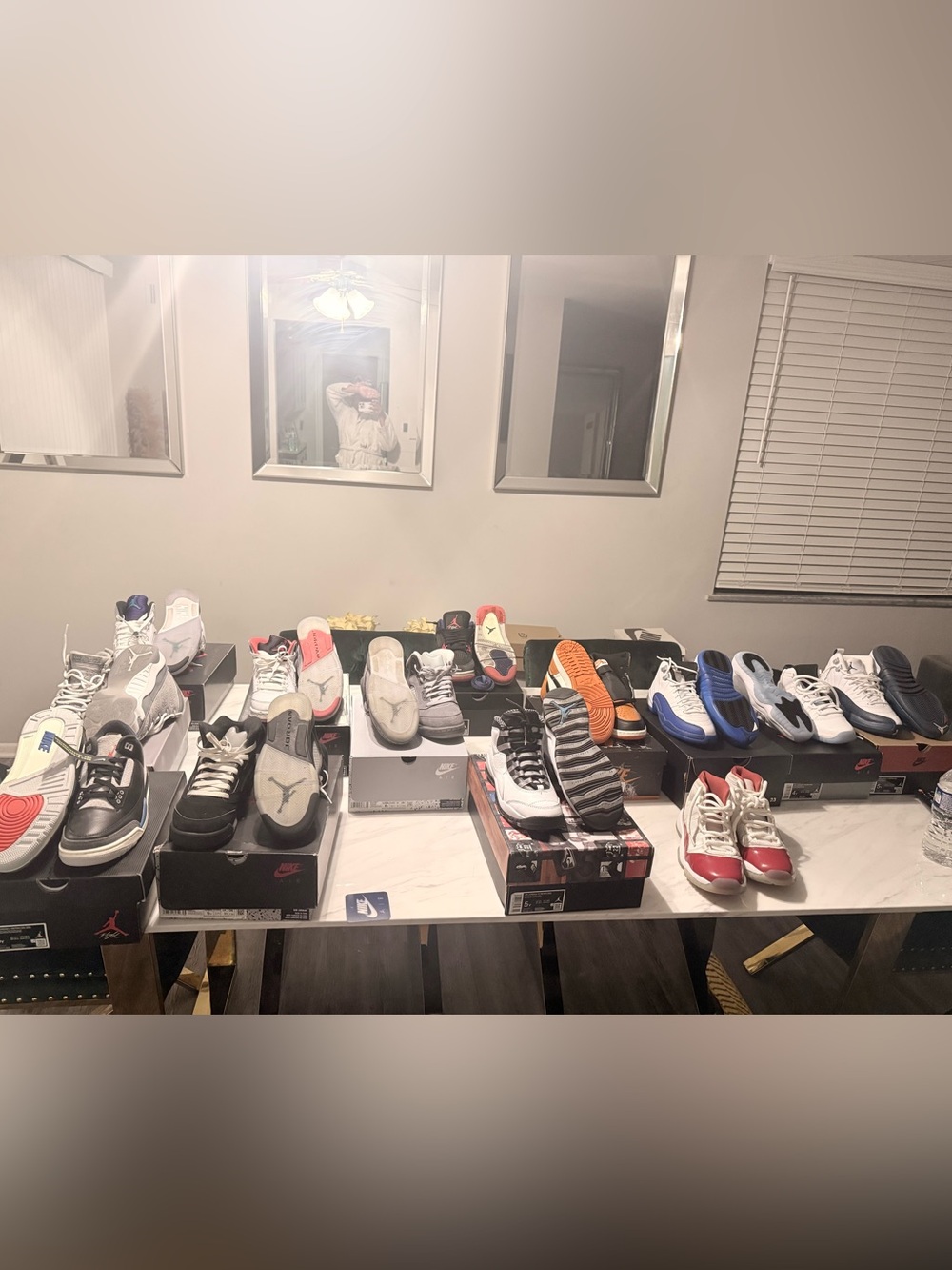 Jordan Kids Sneakers in Black, White, Orange and Blue